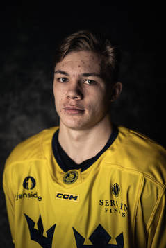 Anton Wahlberg of the Swedish under-20 national ice hockey