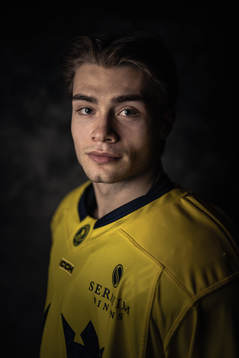 Isac Born of the Swedish under-20 national ice hockey team