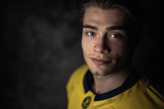 Isac Born of the Swedish under-20 national ice hockey team