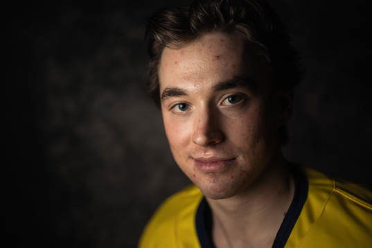 Noah Östlund of the Swedish under-20 national ice hockey