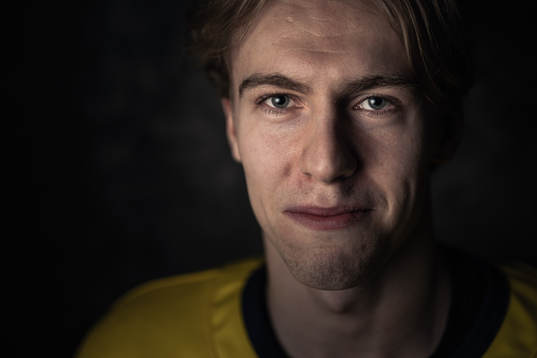 Jonathan Lekkerimäki of the Swedish under-20 national ice