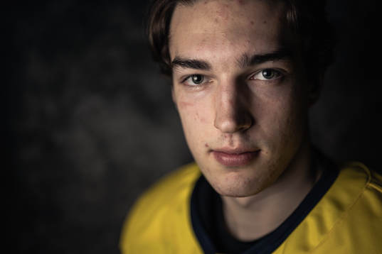 David Edstrom of the Swedish under-20 national ice hockey