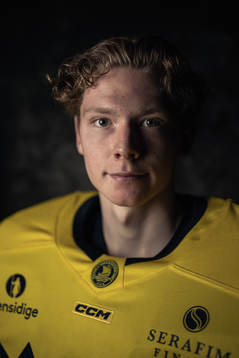 Goaltender Melker Thelin of the Swedish under-20 national