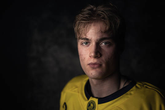 Tom Willander of the Swedish under-20 national ice hockey