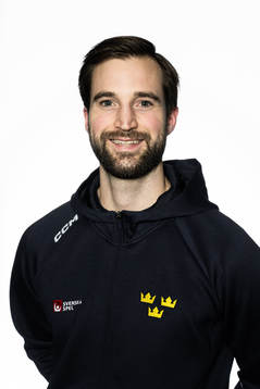 Physiotherapist Oscar Björsfält of the Swedish under-20