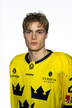 Tom Willander of the Swedish under-20 national ice hockey