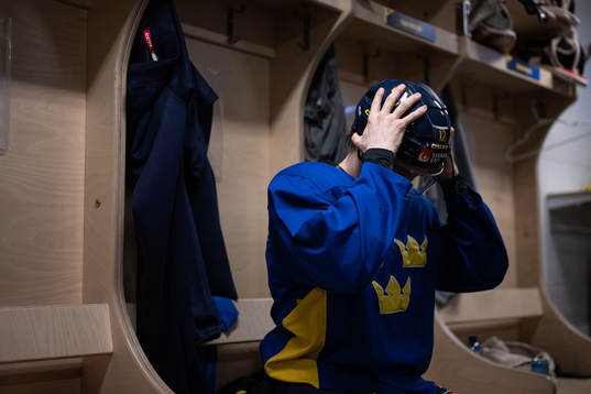 Noah Östlund of the Swedish under-20 national ice hockey