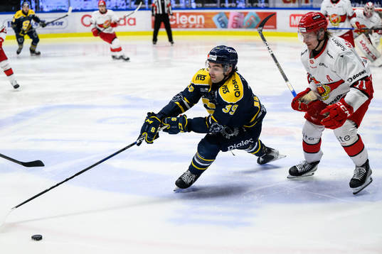 Södertäljes Stelio Mattheos och Almtunas Jakob Ragnarsson