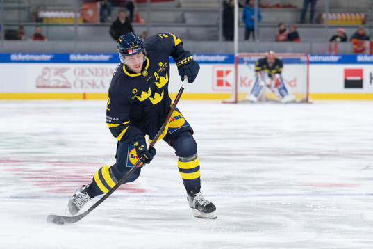 Christian Folin of Sweden in the ice hockey game between