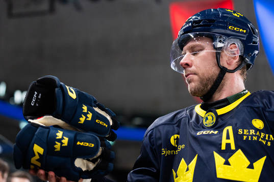 Christian Folin of Sweden in the ice hockey game between