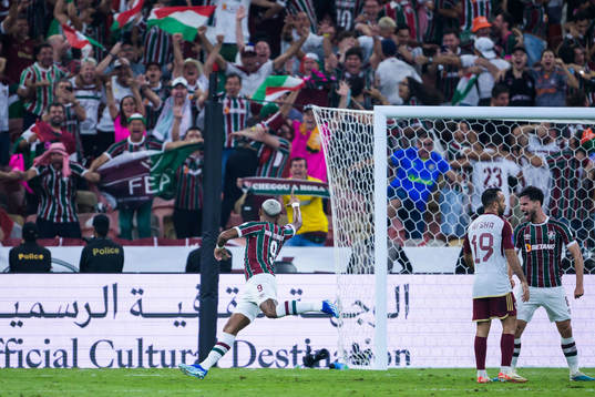 John Kennedy of Fluminense celebrates