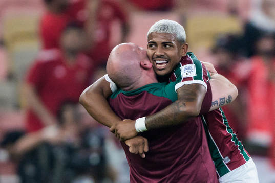 John Kennedy of Fluminense celebrates