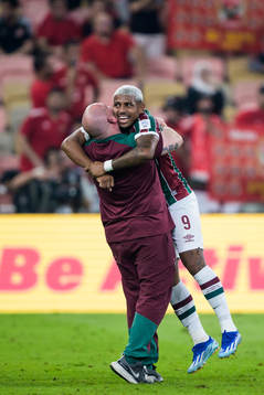 John Kennedy of Fluminense celebrates