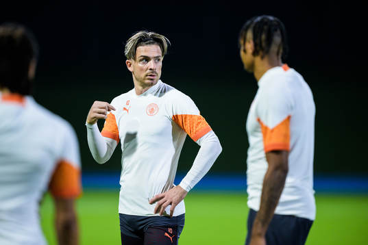 Jack Grealish of Manchester City at a training session
