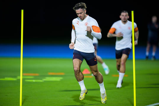Jack Grealish of Manchester City at a training session