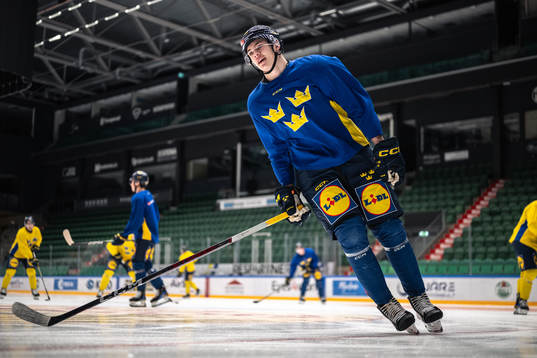 Anton Wahlberg of the Swedish under-20 national ice hockey