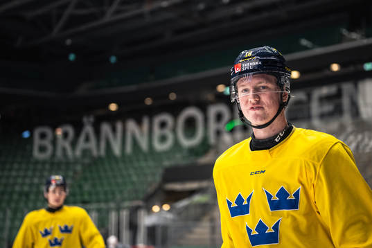 Filip Bystedt of the Swedish under-20 national ice hockey