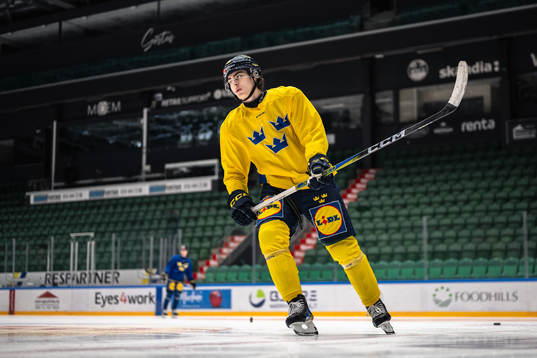 Liam Öhgren of the Swedish under-20 national ice hockey