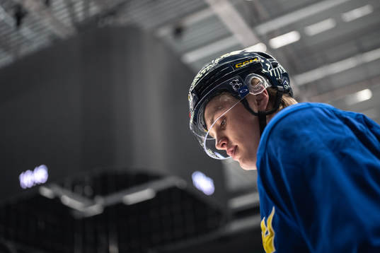 Elias Pettersson of the Swedish under-20 national ice