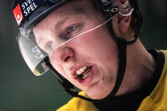 Otto Stenberg of the Swedish under-20 national ice hockey