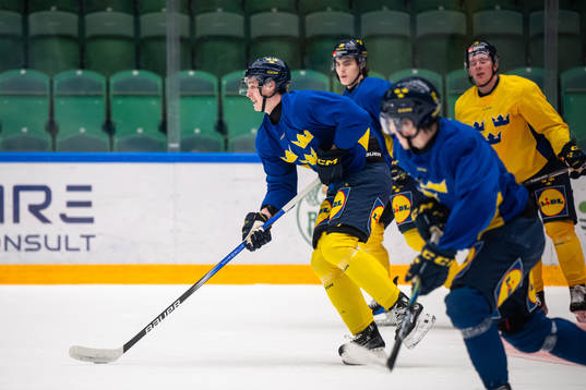 Anton Johansson of the Swedish under-20 national ice hockey