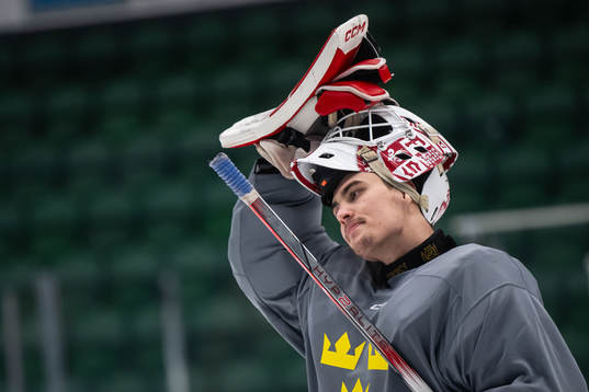 Goaltender Kevin Reidler of the Swedish under-20 national