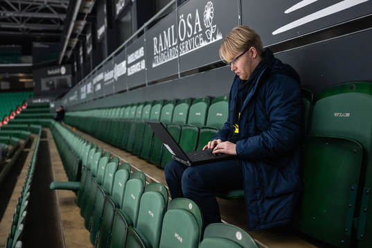 Video coach Jacob Strandberg of the Swedish under-20