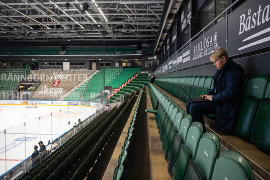 Video coach Jacob Strandberg of the Swedish under-20