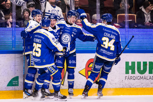 Leksands Lukas Vejdemo jublar