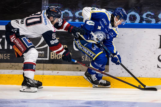 Linköpings Lance Bouma och Leksands Arvid Eljas