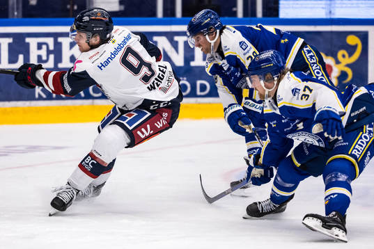Linköpings Georg Weigelt och Leksands Justin Glenn Kloos