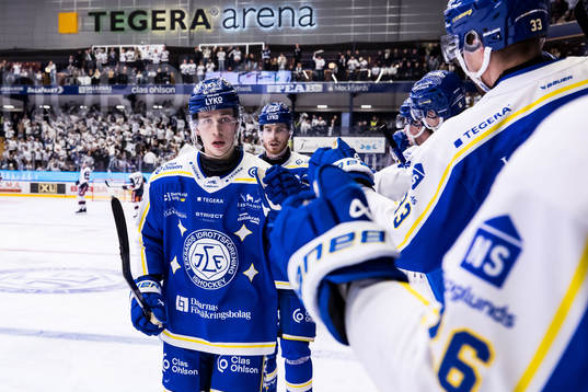 Leksands Lukas Vejdemo jublar