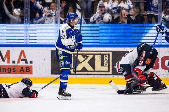 Leksands Anton Lindholm jublar