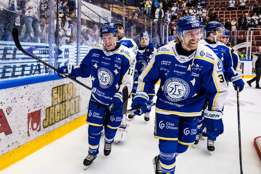 Leksands Kalle Östman och Anton Lindholm jublar