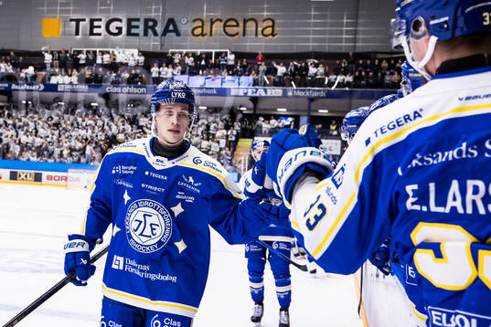 Leksands Lukas Vejdemo jublar