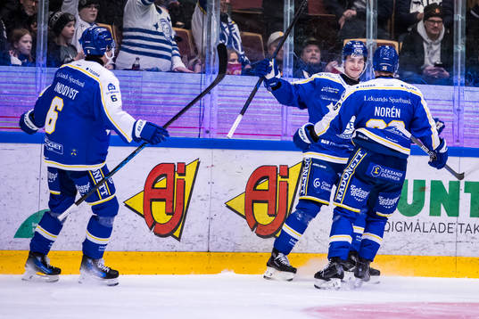 Leksands Lukas Vejdemo jublar
