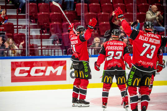 Malmö Redhawks Markus Lauridsen jublar