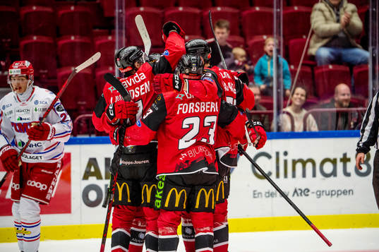 Malmö Redhawks Markus Lauridsen jublar