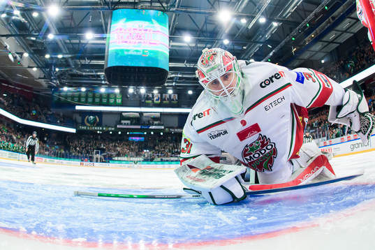 MoDos målvakt Olle Eriksson Ek deppar