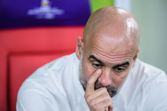 Head coach Pep Guardiola of Manchester City