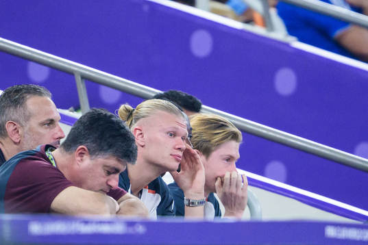 Erling Braut Haaland of Manchester City in the stands