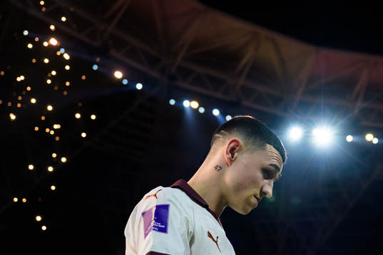 Phil Foden of Manchester City enters the pitch for the FIFA