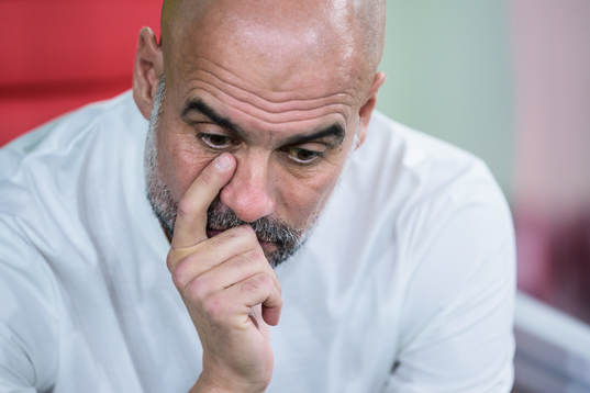 Head coach Pep Guardiola of Manchester City
