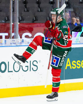 Frölundas Pontus Johansson jublar