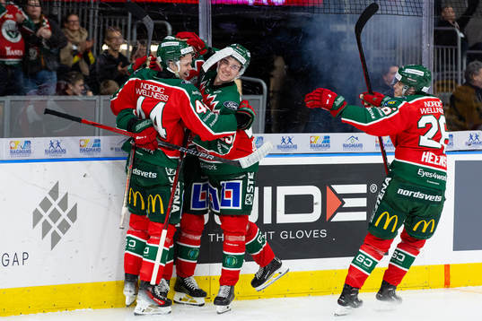 Frölundas Pontus Johansson jublar
