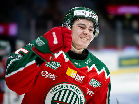 Frölundas Pontus Johansson jublar