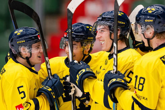 David Edstrom of Sweden celebrates the 2-0 goal
