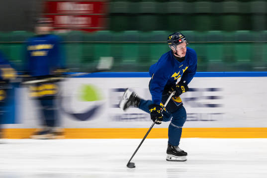Oskar Pettersson of the Swedish under-20 national ice