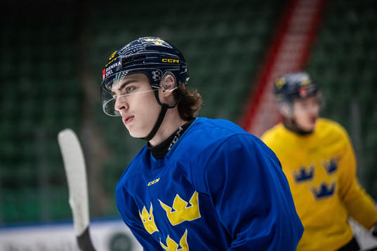 Liam Öhgren of the Swedish under-20 national ice hockey