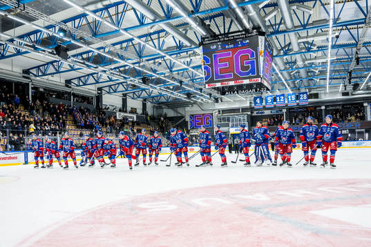Oskarshamns spelare jublar